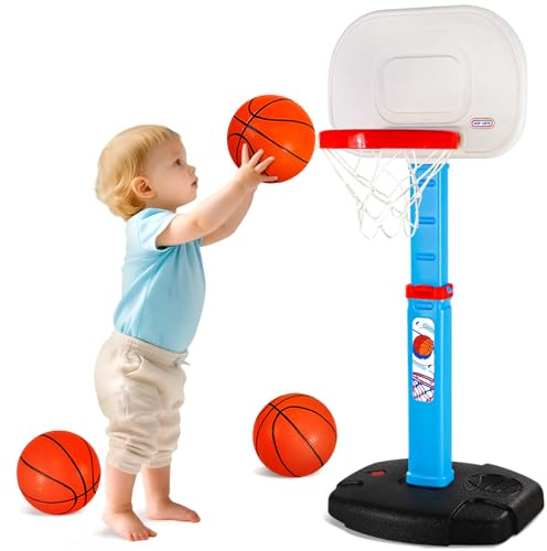 Erixazs Basketballkorb Kinder, Mini Basketballkorb Indoor Outdoor Höhenverstellbarer 75-105cm Tragbar Outdoor Spiele für Kinder für Zimmer Spielzeug Jungen Mädchen 1 2 3 4 5