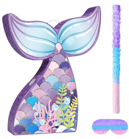 rockible Meerjungfrau-Piñata, Geburtstagsparty-Zubehör, Heimdekoration, Ornament, Piñata, Party-Gastgeschenk für Geburtstag, Klassenzimmer, Feier, Mädchen,