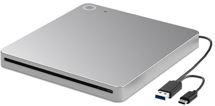 Bärbar DVD-spelare, Extern DVD-brännare USB 3.0 Typ-C optisk enhet Bärbar CD/DVD-spelare for bärbar dator