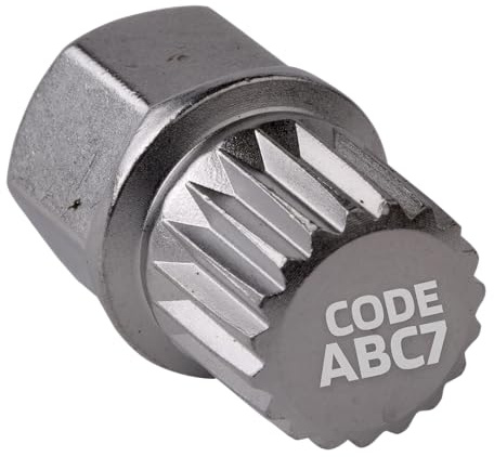 SW-Stahl 02382L-20 Felgensicherung VW Adapter ABC7 - Felgenschloss | Passgenauer Radsicherung-Aufsatz fuer Volkswagen Alufelgen, Spezialwerkzeug aus legiertem Stahl, Profi Demontage-Hilfe
