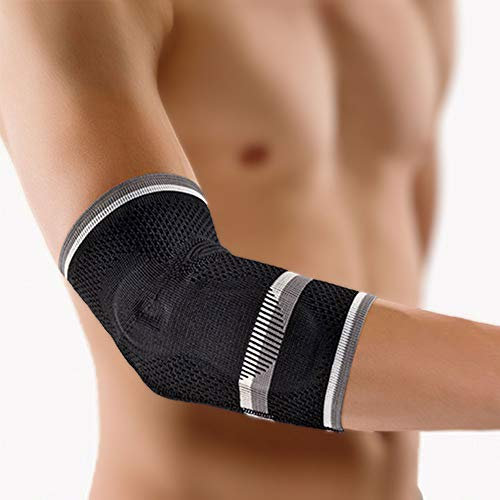 Bort EpiBasic Ellenbogen Bandage Ellenbogen Gelenk Stütze 2 Silikon Pelotten, schwarz, XL