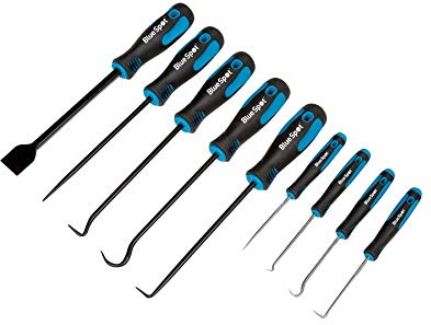 BlueSpot Tools 07959 Schaber-Set, strapazierfähig, 9-teilig