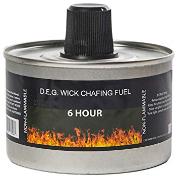 We Can Source It Ltd - Set of 24 Chafing Fuel Cans - 6 Hour Burn, Non-Flammable Liquid Wick Fuel - Safe, Re-Lightable, Cool-Touch Cans for Bain Maries, Chafing Dishes, Buffets & Catering Events