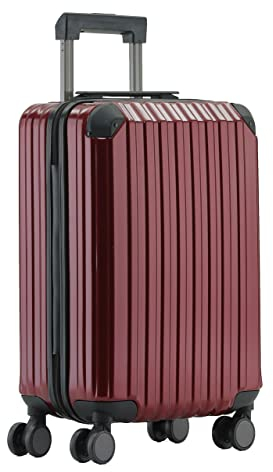 Münicase M816 TSA-Schloß Koffer Reisekoffer Trolley Kofferset Hardschale Boardcase Handgepäck (Weinrot, Kleiner Koffer)