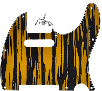 Dopro Schlagbrett für Telecaster, 8 Löcher, passend für USA/Mexikanische Fender Telecaster Tawny Stripe