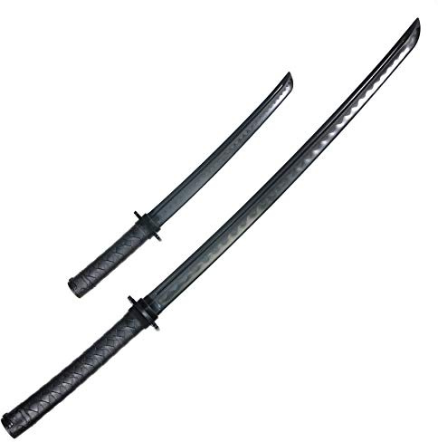E-BOGU Polypropylene Training Sword (Long 39 and Short 23.5 Black Sword Set)