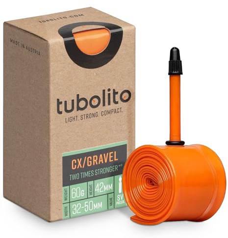 Tubolito CX/Gravel 700C x 32-50 mm, Presta-Ventil 42 mm/60 mm, leicht, stark und kompakt, Kompatibilität mit Scheibenfelgen und Bremsen