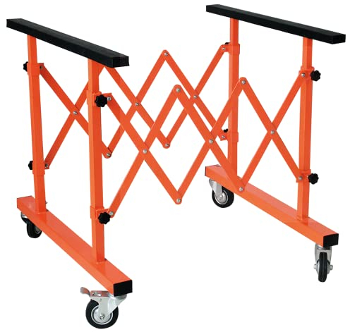 KUNZER 7TMT01 Teleskop-Montage-Tisch - verstellbare Mehrzweck-Werkbank mit Anti-Rutsch-Auflage - 100kg Tragkraft + Räder