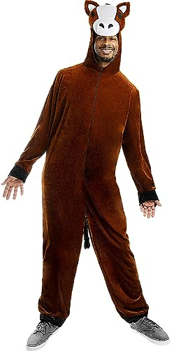 Funidelia | Disfraz de Caballo para hombre y mujer Animales - Disfraz para adultos y divertidos accesorios para Fiestas, Carnaval y Halloween - Talla S - M - Marrón