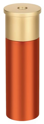 Aufew Mini Pill Box, Durable Metal Pill Holder, Portable Tactical Pill Case, Waterproof EDC Vitamin Container for Travel, Outdoor, Daily Use (Orange)