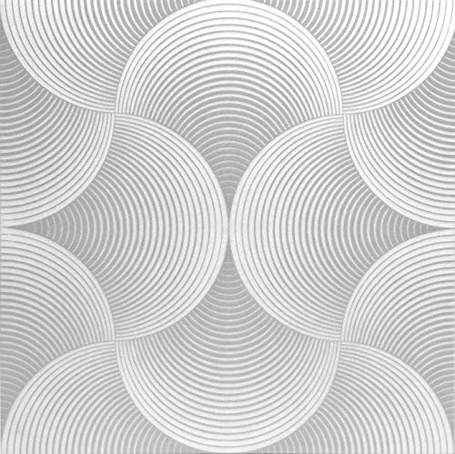 Paneele aus Polystyrol XPS, Deckenpaneele, 3D Wandpaneele, Styropor Dekoren, Decken Retro Vintage Wandverkleidung, 3mm dick - 50x50cm (20m²-80 Stück, Schells Grau)