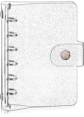 A7 Binder Cover, Clear Soft PVC 6 Hole Ring Binder Refillable Paper Binder Waterproof Loose Leaf Notebook Folder Personal Planner Binder Cover for Diary, Office, Home, School