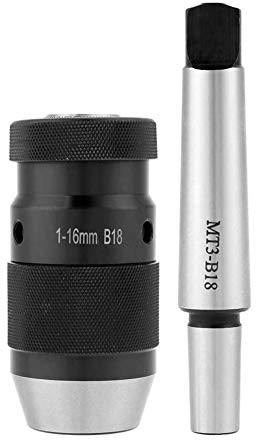 Bohrfutter-Bit-Adapter für ta 1-16mm Klemmbereich 45# Stahl Selbst anziehen Keyless Lathe Bohrfutter mit MK3-B18 Taper Arbor
