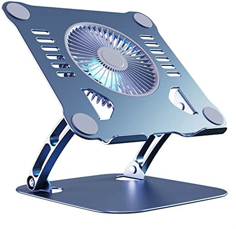 XTYPE Aluminum Laptop Stand with Cooling Fan for Tablet Bracket Notebook Holder Support Gaming Laptop Accessories (Color : A)