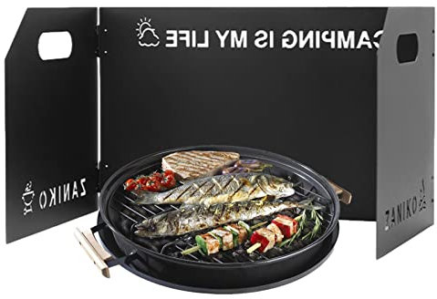 delr Réchaud de camping coupe-vent | Réchaud de camping pliable | 3 plaques Réchaud de camping Pare-brise avec sac de transport pour la cuisine, le camping, le pique-nique, la randonnée