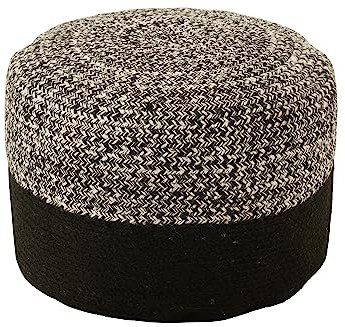 J-Line HOCKER Miami Linie Poly SCHWARZ/WEIß