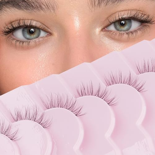 Onlyall Natural Wispy Lashes Half Lashes Natural Look Fluffy Eye Wimpern Pack Half Lash Corner Accent Wimpern C25