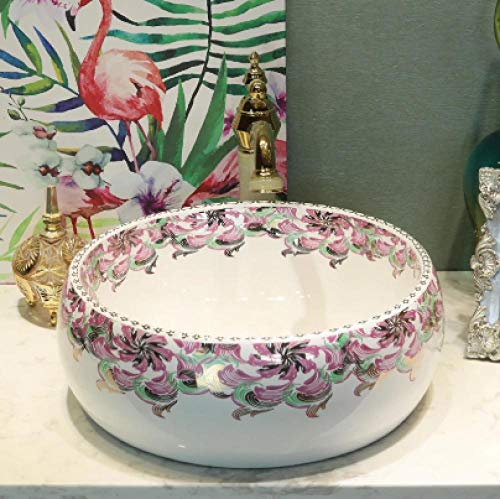 Lavabo da appoggio Lavabo da appoggio in Ceramica da Bagno Lavabo da appoggio Lavabo da appoggio Lavabo Tondo Solo