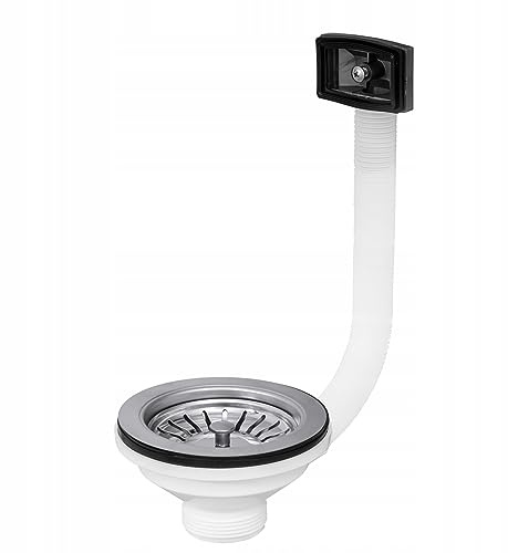 Granitan küchenspüle sieb, Spülbecken, Sieb für Loch 115mm mit qudratischem | Stopper Siebkörbchen, Überlauf, Standardgrößen, küchenspüle stöpsel