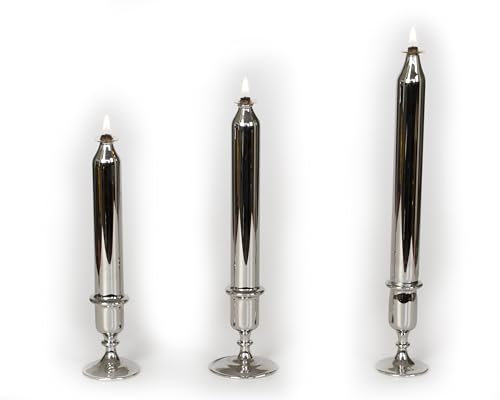 Handgefertigte Glas-Öllampen, Ehrfurcht-Set (Silber, vollständig blickdicht)