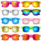 Morcheiong 10 Stück Neon-Party-Sonnenbrille, Unisex, Retro-Stil, Partyzubehör, Geburtstag, Strand, Pool, Partyzubehör, 10 Farben