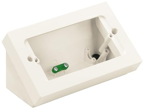 Vimar 30784.B Linea Scatola inclinata da tavolo, installazione di 4 moduli, in doppia versione: 1-profondità massima 32 mm, 2-profondità massima 44 mm, Da completare con supporto e placca