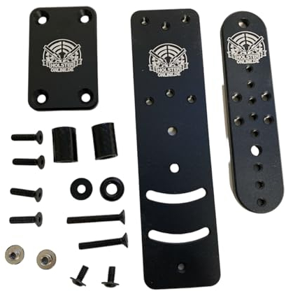 Lowrider Alu Halter für Kydex Waffen Holster, Halfter, Pouches und Magazintaschen – IPSC Sportschießen & Schießsport (Lowrider LANG 3 TEILIG)