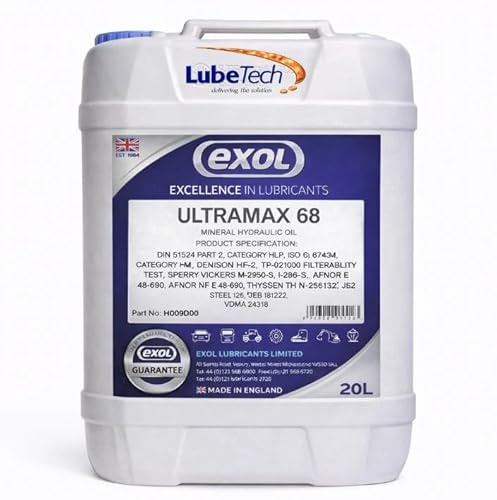 EXOL HYDRAULIC OIL 68 20LTR, A MINERAL ISO 68 GENUINE HYDRAULIC FLUID