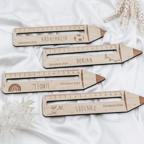 Lesehilfe Schulanfang Geschenk - Einschulung Schulkind - Lesen Lernen - Lineal - Schulbedarf Schulstart 1. Klasse Personalisiert nach Wunsch Wunschname Geschenk für Kinder