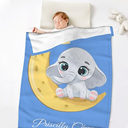 LMQJDZ Coperta per Neonati Personalizzata,Coperta Per Bambino Personalizzato Con Nome Neonato, Ottimo regalo per compleanno, Natale, Ringraziamento- Opzioni pattern multiple