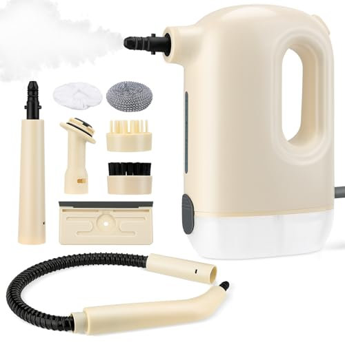 1200W Handheld Steam Cleaner, Portable Steam Cleaner with 300ml Water Tank&Rapid Heating Handheld Steam Cleaner for Home, 8-Piece Accessories Set for Kitchen Air Conditioning Sofa and more