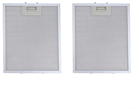 Niceminiwall 2 x Dunstabzugshauben-Fettfilter aus Metallgeflecht für Küchenabzugshaube, Aluminium-Mesh-Fettfilter-Set für Rangemaster Dunstabzugshaube, 300 mm x 250 mm