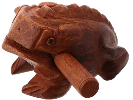 Toddmomy Holzfrosch-percussion-musikinstrument Guiro in Froschform Für Kinder Ab 3 Jahren Leicht Zu Erlernen
