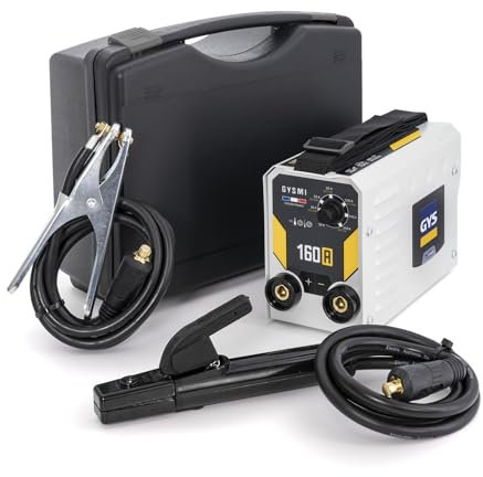 GYS, GYSMI 160A, Poste à Souder à l'Électrode Enrobée 160A Monophasé 230V (MMA), Arc Force, Antisticking, Hot Start, Avec Valise, Porte-électrode, Câble de Masse