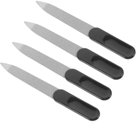 WRITWAA 4stücke Grobe Nagelfeile Aus Edelstahl Maniküre-werkzeug Wiederverwendbare Feile Für Nägel Metall-nagelfeilen Für Naturnägel Nagelfeile Metall Fingernagelfeilen Nagelpolierer