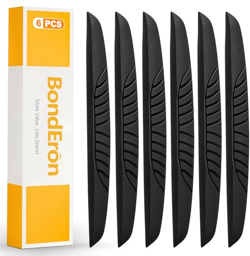 BondEron 6 Stück Auto Türkantenschutz Set, Selbstklebend Universal Gummi Kantenschutz | Schutzleiste für Autotüren | Kratzschutz Schwarz