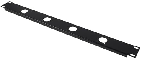 Kisangel Hinged Audio Patch Panel Rack Mount for Cord Management Wire Organizer for Network Cabinets Dust-resistant Secure Xlr Cable Holder for Professional Audio Equipment