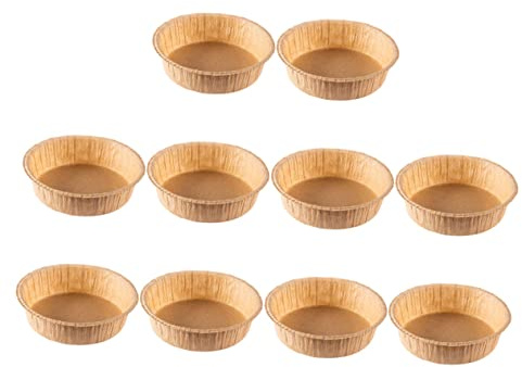 EPIGEIST Moldes Para Pasteles De Papel Para Hornear Redondos De 16 Cm, Antiadherentes, Desechables, Resistentes Para Freidora De Aire, Pack De 10 Unidades, Uso Repostería