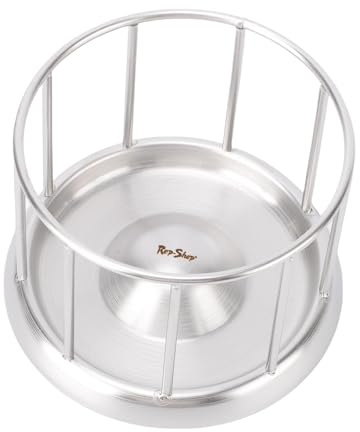 Haofy Bol de Nourriture et d'eau pour Reptiles, Plat d'alimentation en Acier Inoxydable avec Base Antidérapante, Conception Peu Profonde pour Tortues (L)