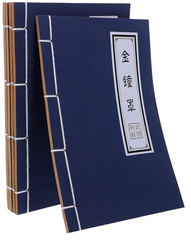 Healeved Lot de 5 Carnets Chinois Vintage Style Manuel Secret de Kung-Fu Papier Kraft Épais Feuilles Blanches Format Moyen Bloc-Notes à Spirale pour Journal Intime Prise de Notes et