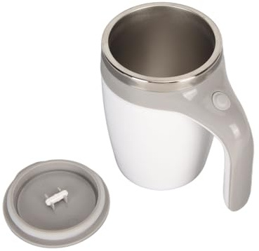 Haofy Tasse de Mélange électrique, Tasse à café à Agitation Magnétique, Auto-remuante à Refroidissement Rapide pour le Bureau et la Maison, Acier Inoxydable de 380ml