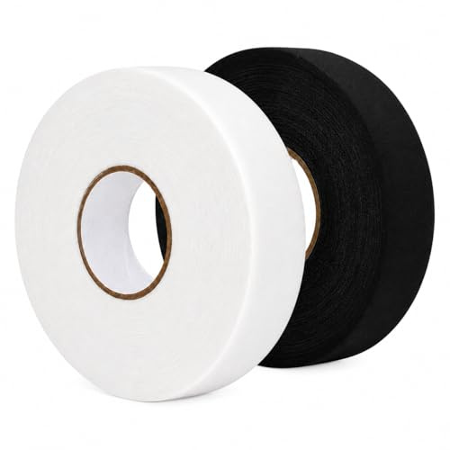 2 Rollen Eishockey Schläger Tape,Self Adhesive Hockey Stick,Hockeyschläger Tape, Anti Rutsch Griffband für Tennisschläger Badminton Baseballschlägern sowie Fitnessgeräten (Schwarz + Weiß)