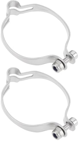 YINETTECH 2Pcs Bicycle Cable Clamp Stainless Steel Wire Fixed Ring Brake Line Clip for Organizing Bike Cables