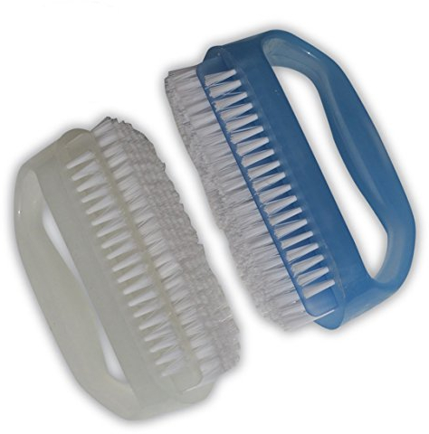 Condello Casa Nail Brushes X 2 for Cleaning Hand Finger Foot Toe with Cuticle Remover, Small Scrubber Cleaner with Handle, Soft Scrub Set for Fingernail Manicure, Toenail Pedicure, Gardener, Mechanic