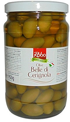 GR 1550 OLIVE VERDI (BELLE DI CERIGNOLA) INTERE IN SALAMOIA BIG GREEN OLIVES OLIVE GIGANTI