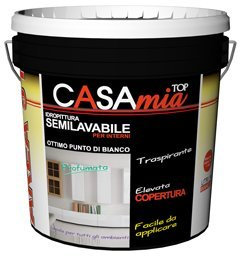 Pittura murale semilavabile traspirante per interni CASAMIA TOP 14 LT