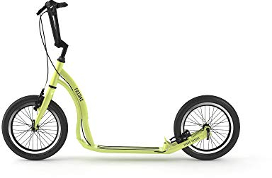 Yedoo Friday Tretroller - bis 150 kg, mit Luftreifen 16/16 - Kickscooter für Erwachsene mit verstellbaren Lenker, Cityroller aus Aluminiumlegierung, Gewicht 7 kg (Green)