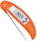 Criacr Meat Thermometer, Digital Cooking Thermometer, Food Thermometer with High Accuracy, Instant Read Foldable Probe Kitchen Thermometer for Kitchen Cooking, BBQ, Milk, Christmas (Orange)