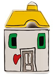 Egan Zuccheriera Collezione Le Casette. Oggetto Realizzato in Porcellana di Colore Giallo. Dimensione: 7x11 cm. La referenza è 192016