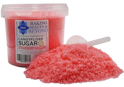 Baking Beauty and Beyond Premium Candy Floss Sugar 800g - Strawberry-Daiquiri Flavour